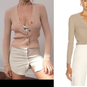 Nwot SPORTMAX farfetch ribbed crop micro cardigan xs